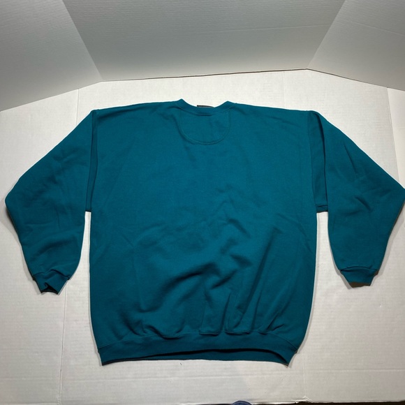 Vintage 90's FILA Big Logo Color Block Sweatshirt USA Hanes Signature Collection - Picture 2 of 8